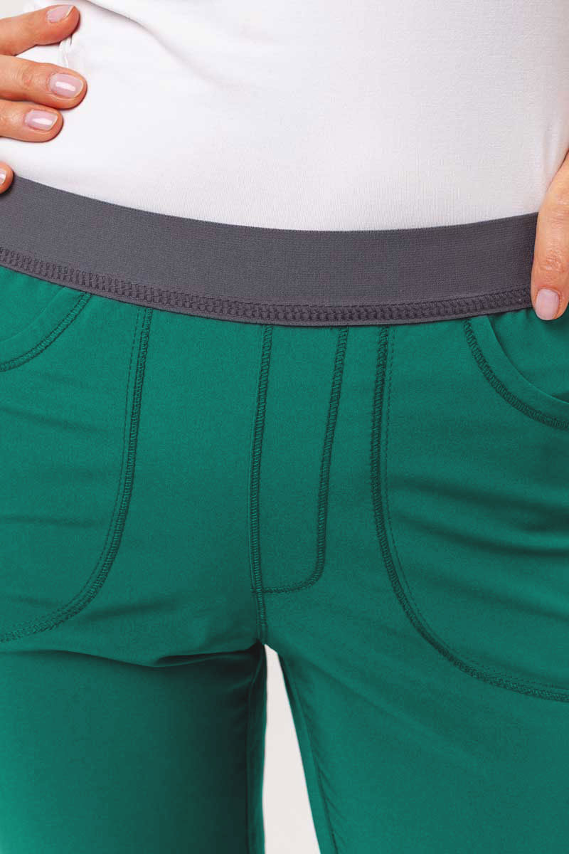 Dámské lékařské kalhoty Cherokee Infinity Slim Pull-on zelené-3