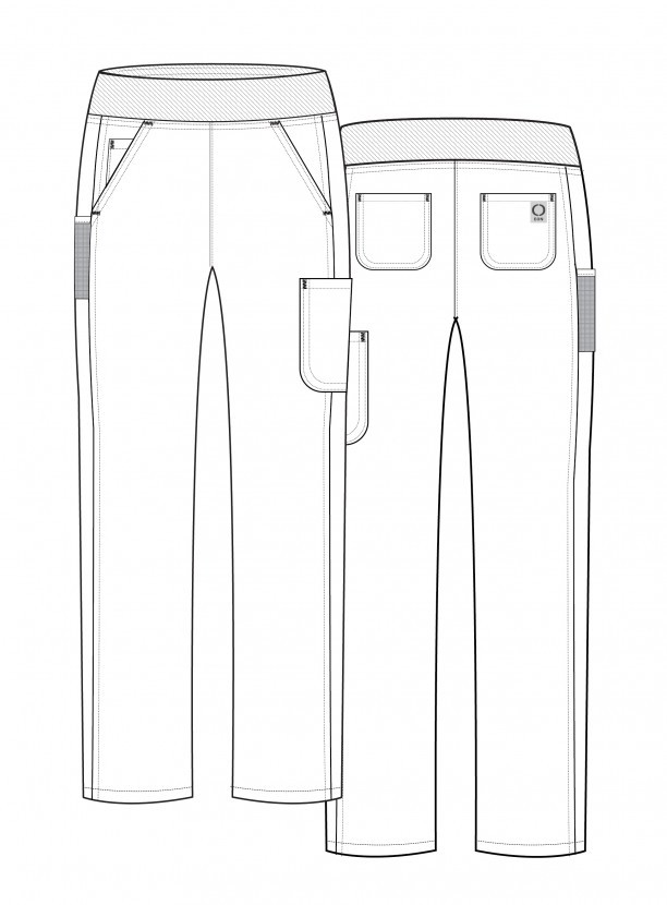 Lékařské kalhoty Maevn EON Classic bílé-2