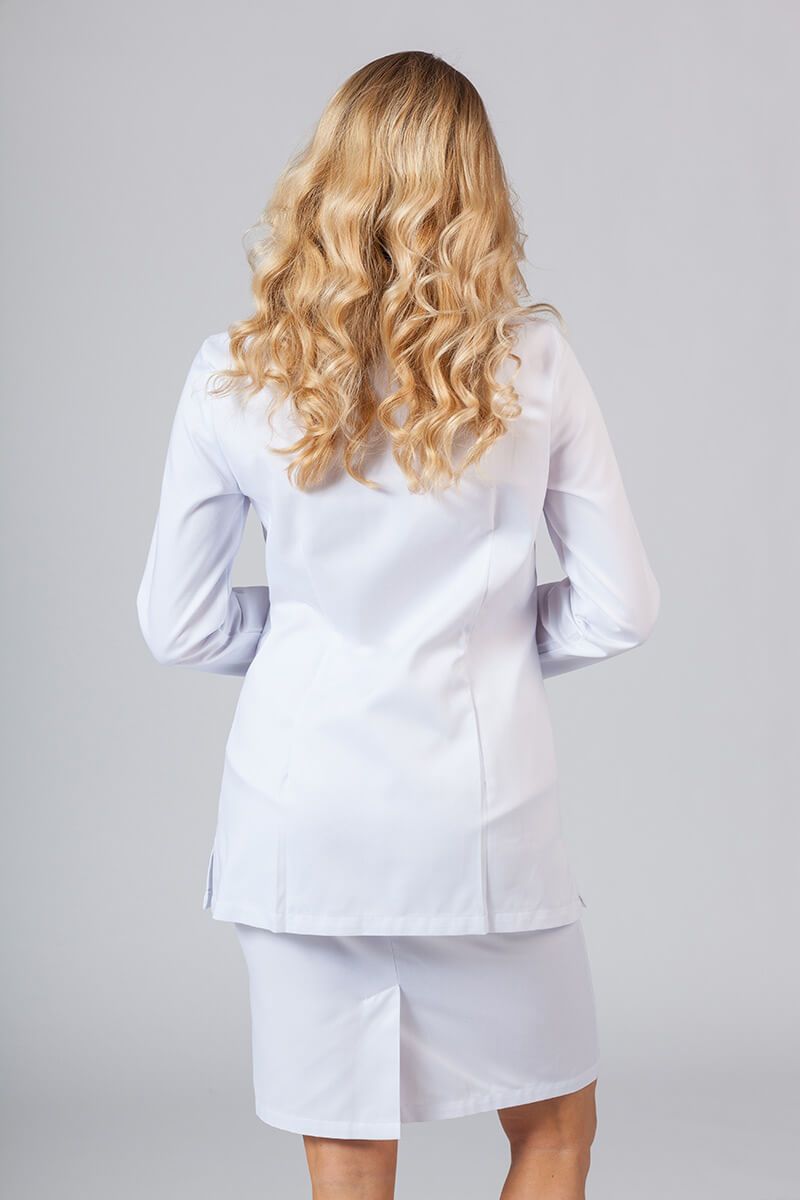 Krátký zdravotnický plášť s dlouhým rukávem (zakryté cvoky) bílý-2
