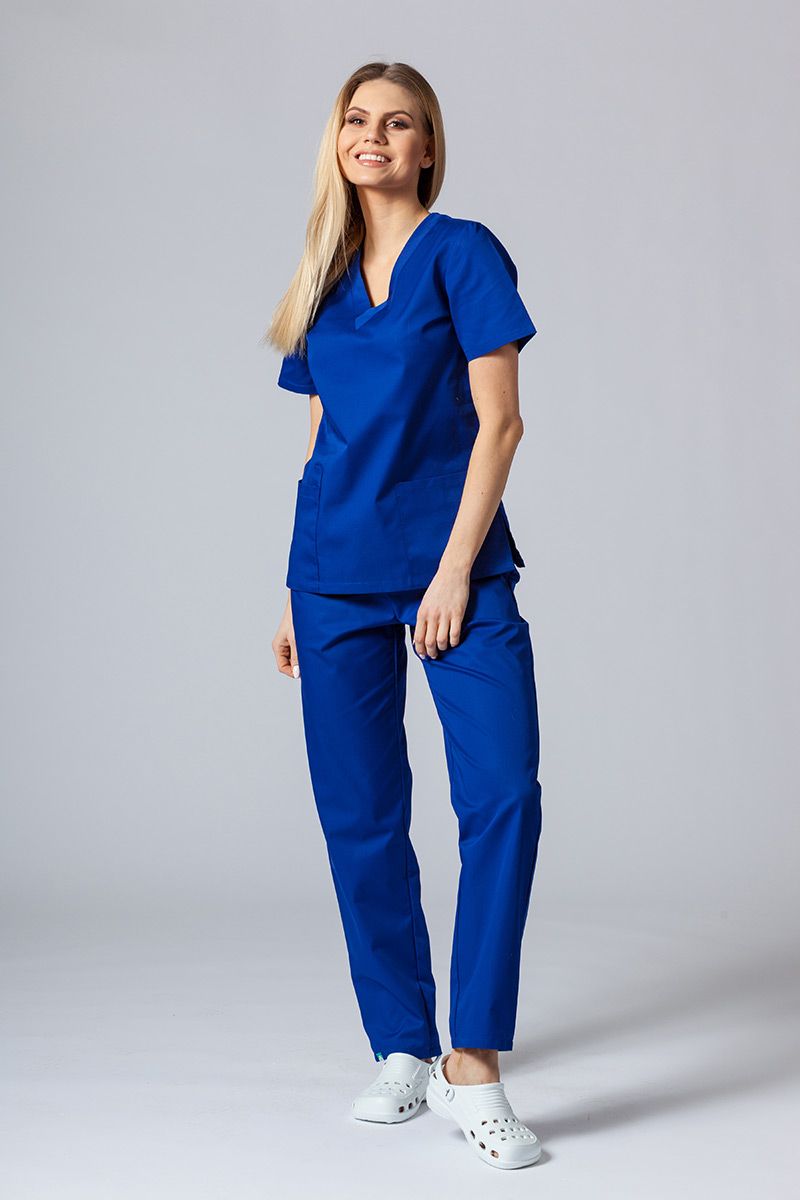 Lékařská dámská halena Sunrise Uniforms Basic Light tmavě modrá-4