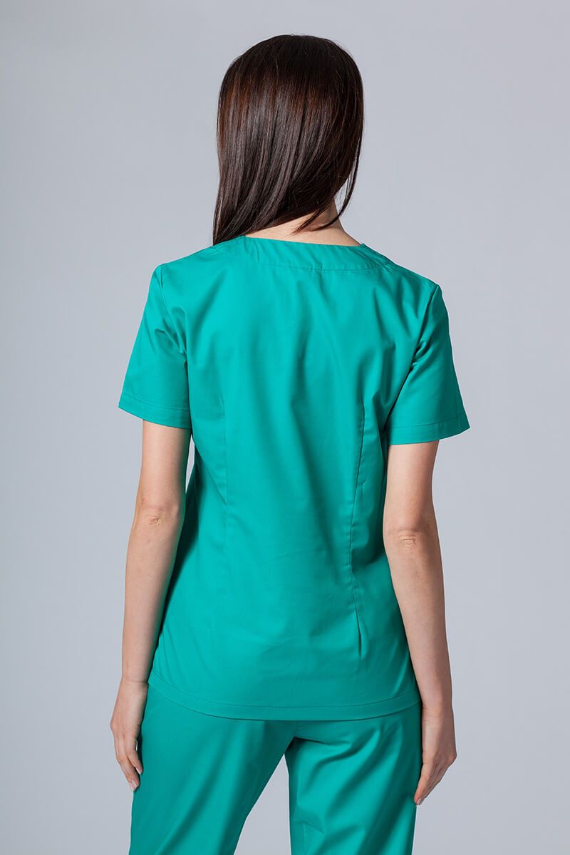 Lékařská dámská halena Sunrise Uniforms Basic Light zelená-1
