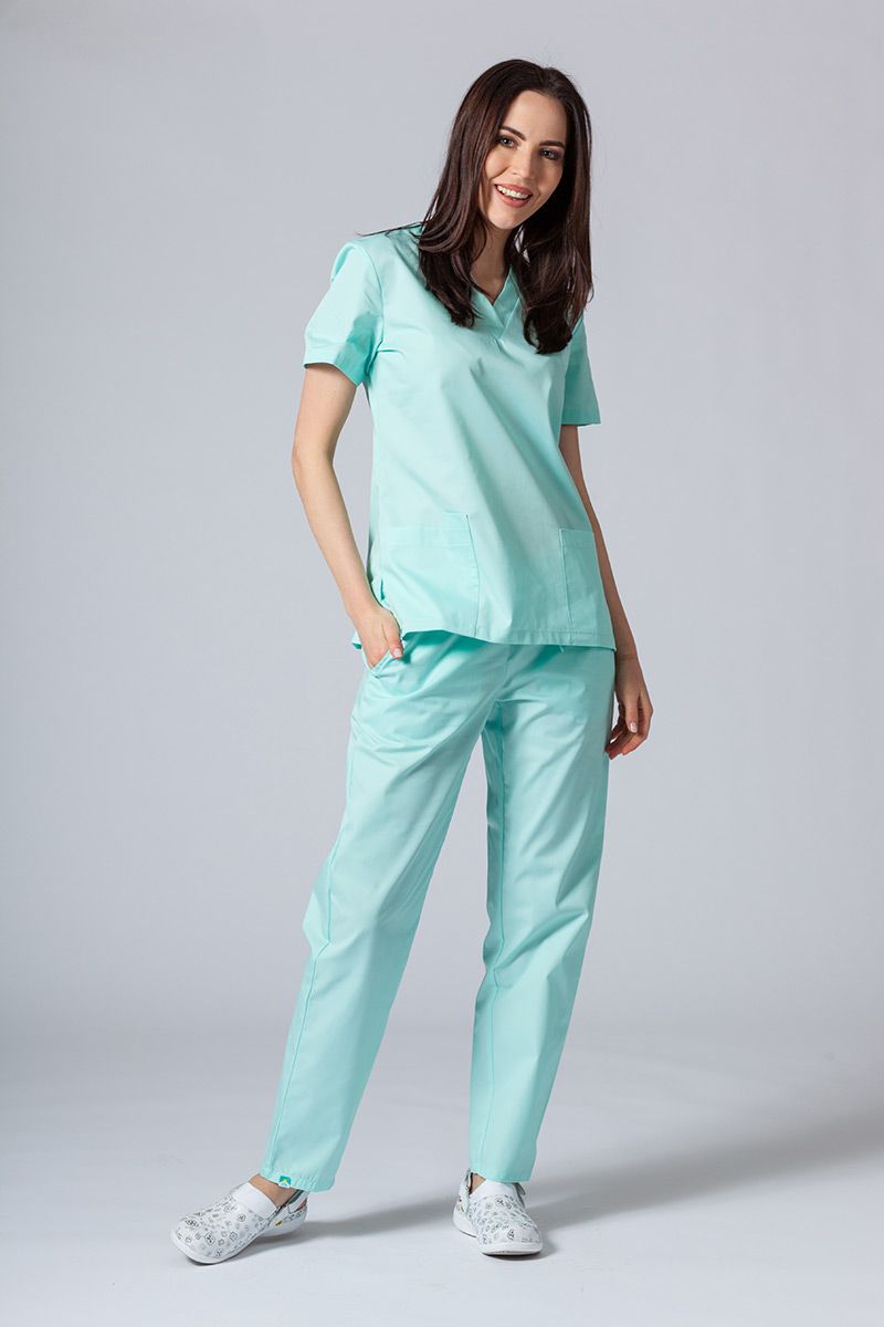 Lékařská dámská halena Sunrise Uniforms Basic Light mátová-4