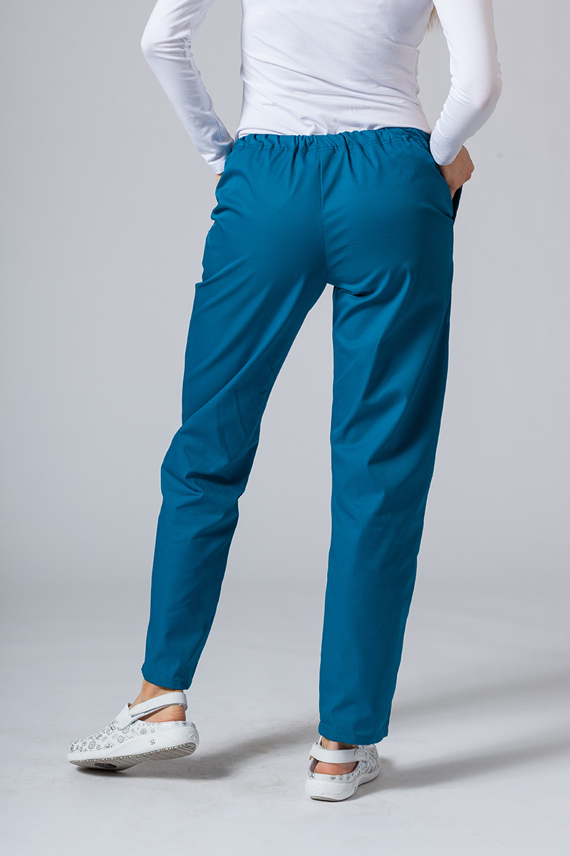 Dámské lékařské kalhoty Sunrise Uniforms Basic Regular karaibsky modré-1