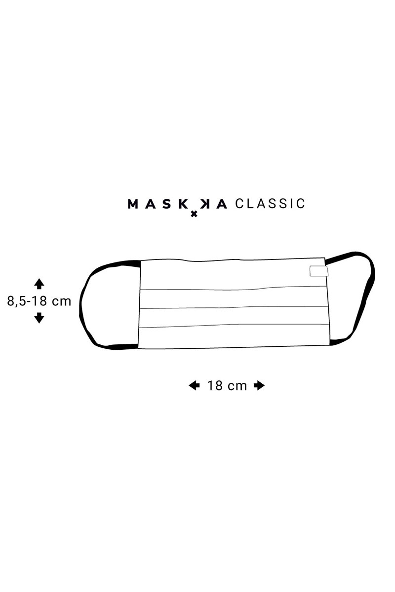 Ochranná maska Classic, 2vrstvá s kapsou na filtr (100% bavlna), unisex, tmavě modrá + vzor-4
