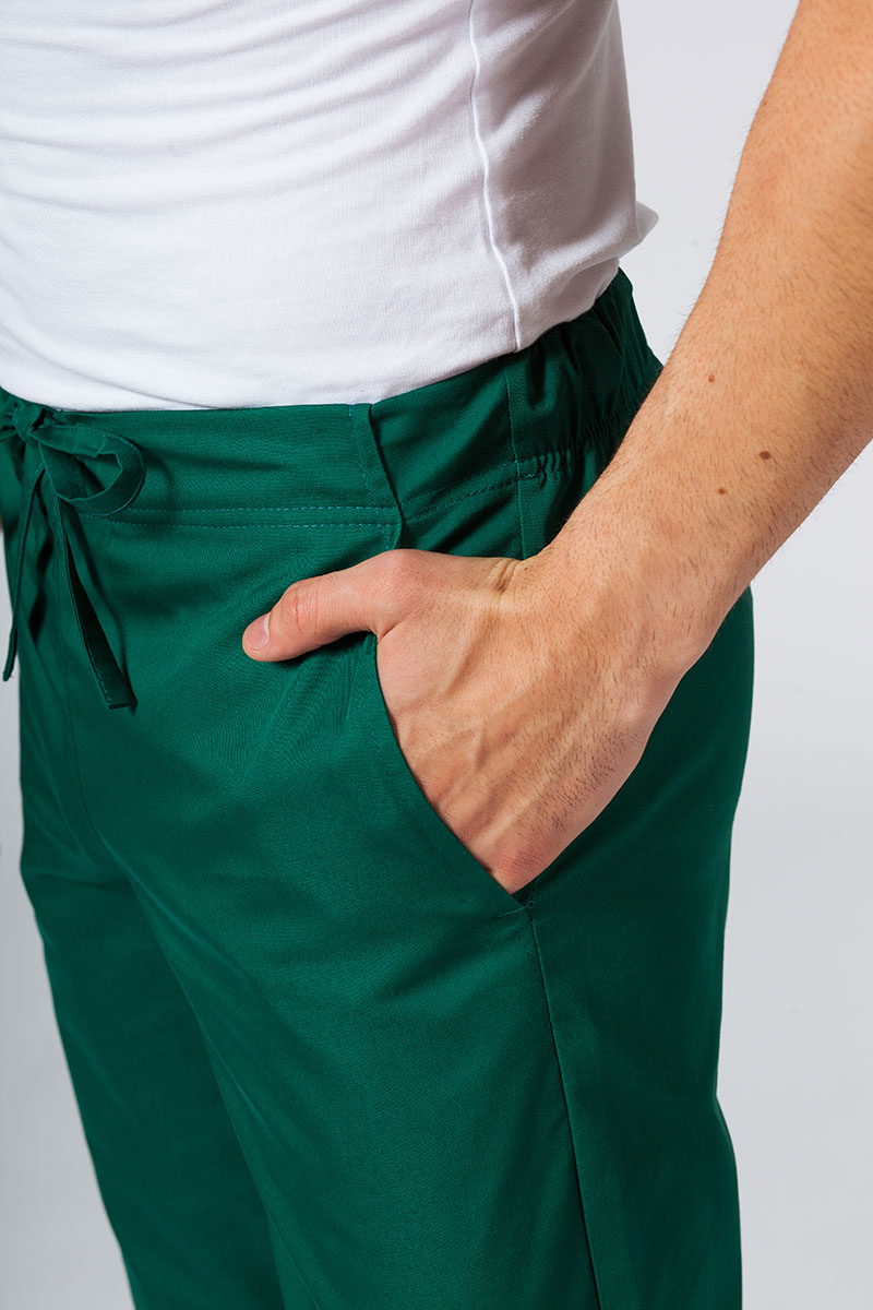 Univerzální lékařské kalhoty Sunrise Uniforms tmavě zelená-3