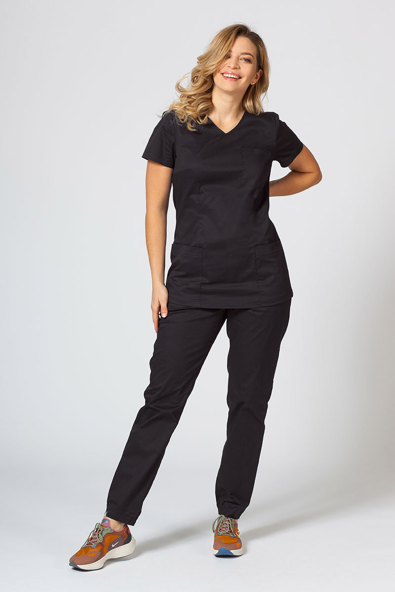 Dámská lékařská halena Sunrise Uniforms Fit (elastická), černá-1