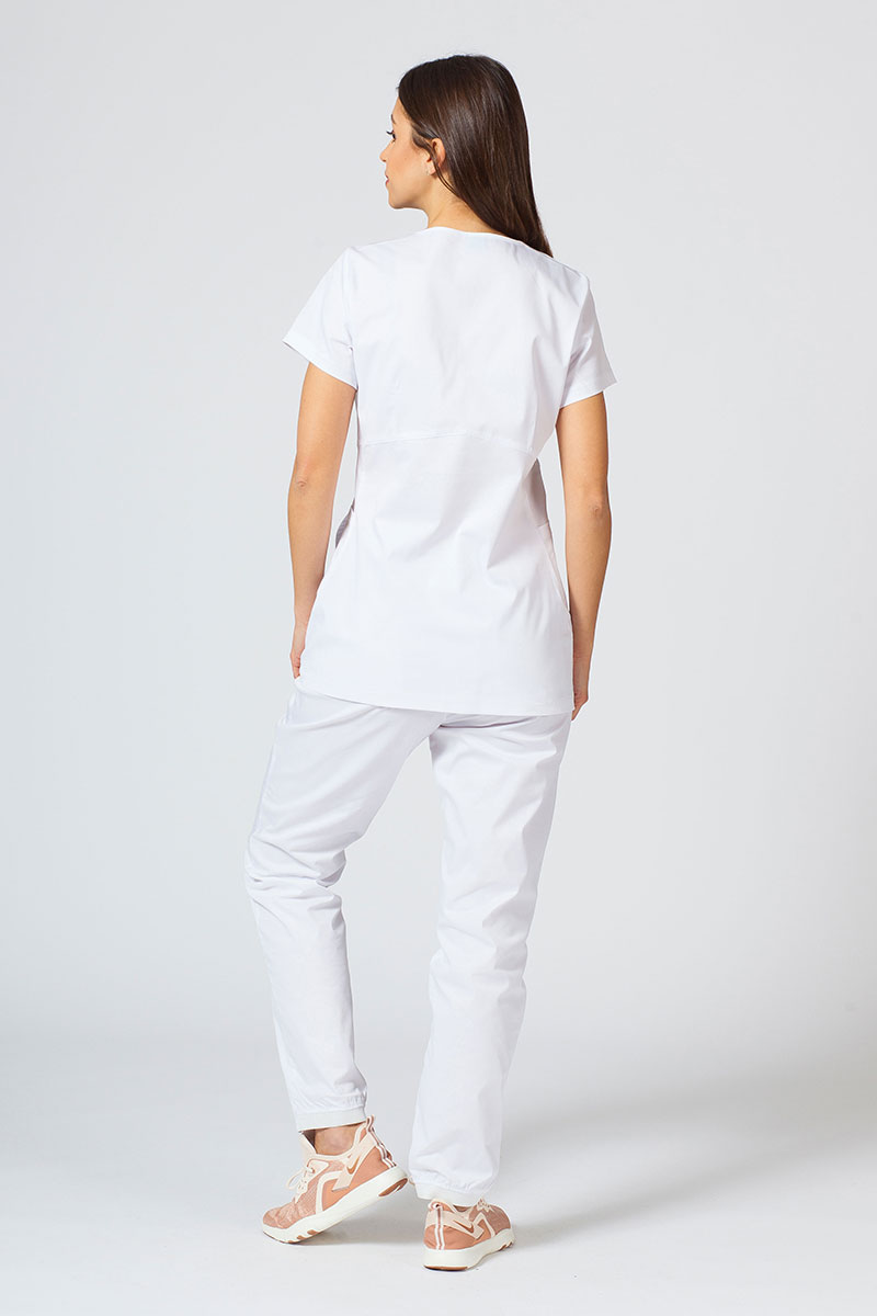 Dámská lékařská souprava Sunrise Uniforms Active (halena Kangaroo, kalhoty Loose) bílá-1