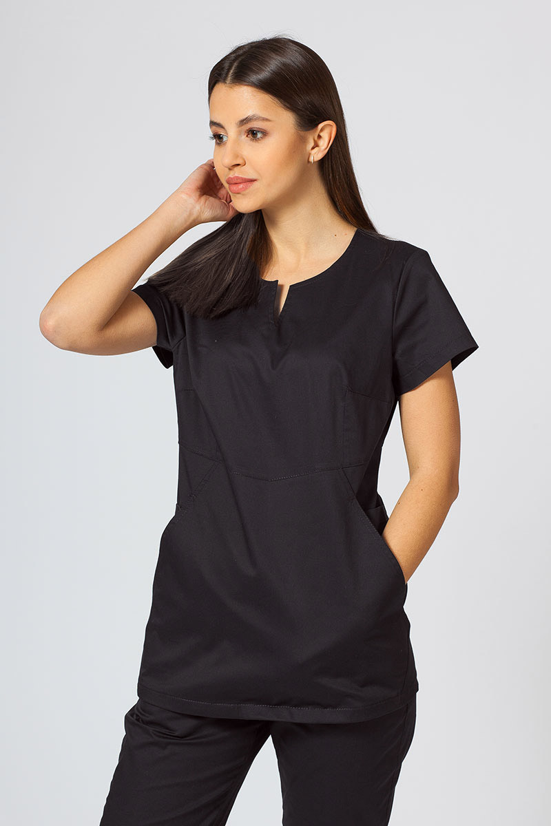 Dámská lékařská souprava Sunrise Uniforms Active (halena Kangaroo, kalhoty Loose) černá-2