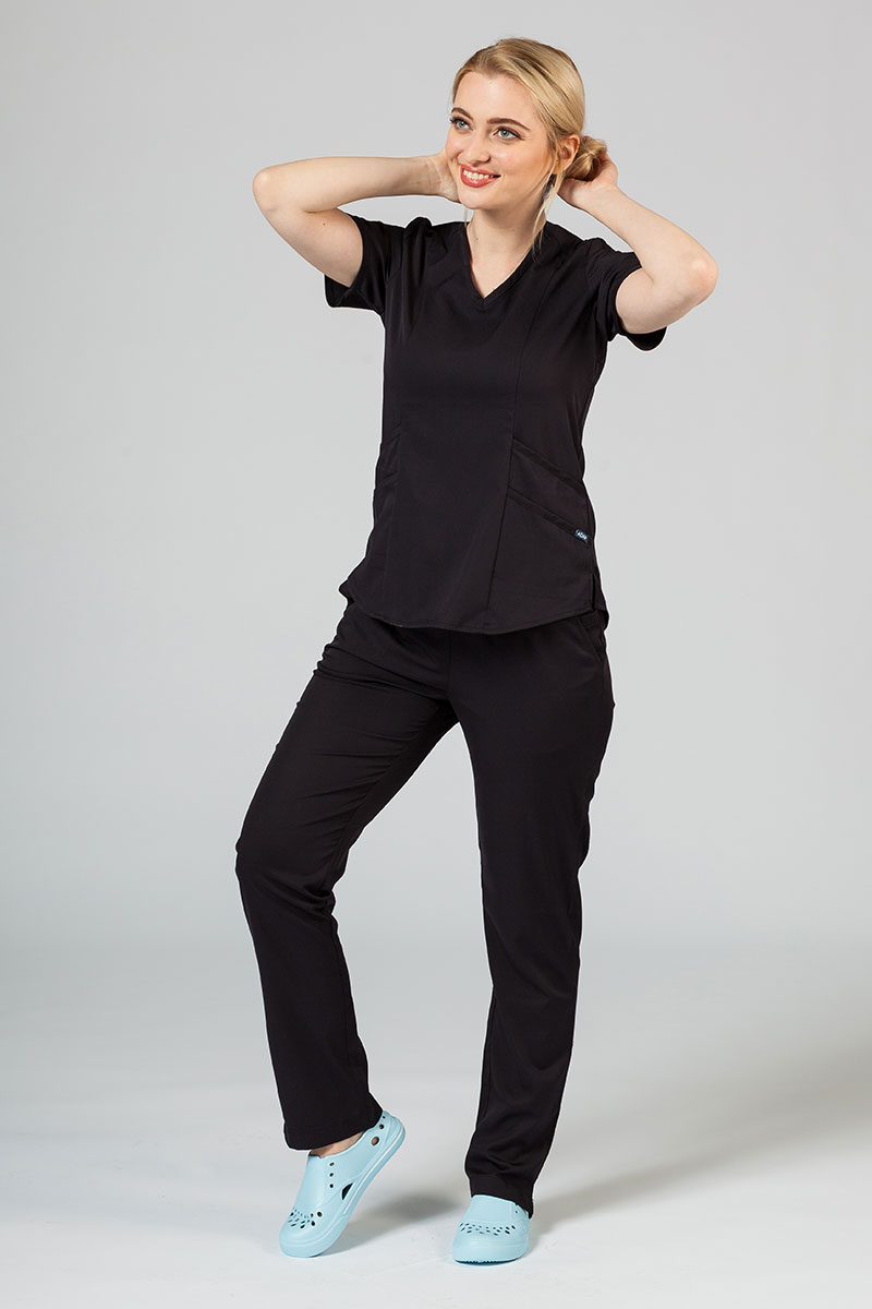 Dámské kalhoty Adar Uniforms Leg Yoga černé-1