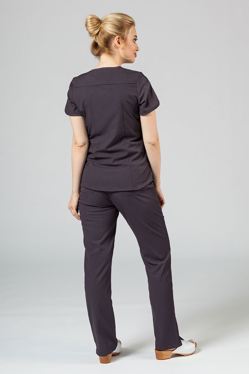 Lékařská souprava Adar Uniforms Yoga grafitová (s halenou Modern - elastic)-3