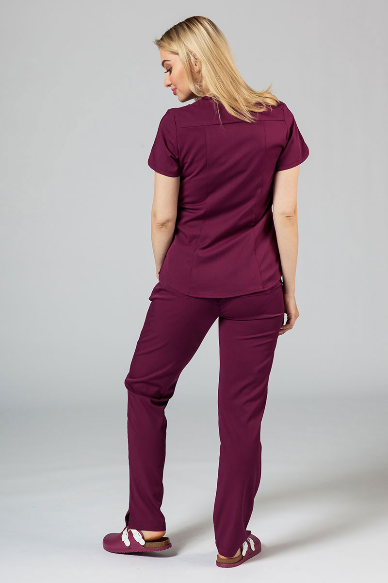 Lékařská souprava Adar Uniforms Yoga třešňová (s halenou Modern - elastic)-1