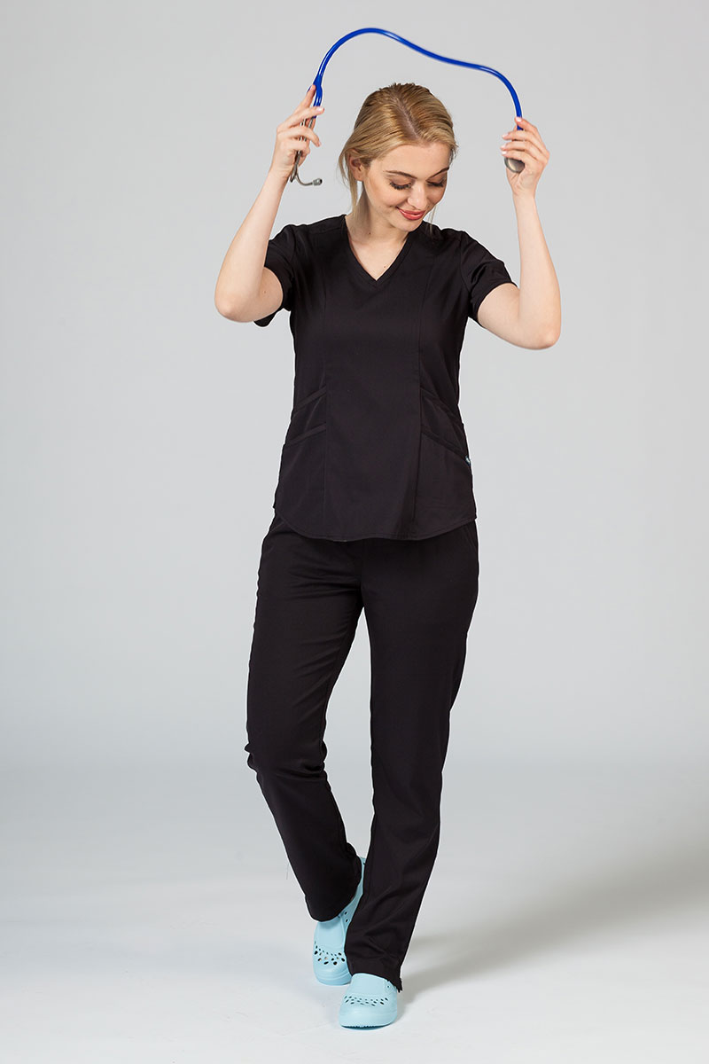 Lékařská souprava Adar Uniforms Yoga černá (s halenou Modern - elastic)-2