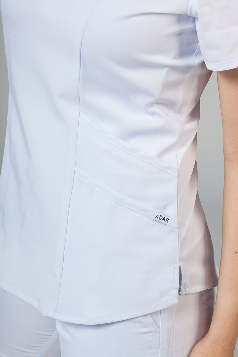Lékařská souprava Adar Uniforms Yoga bílá (s halenou Modern - elastic)-5