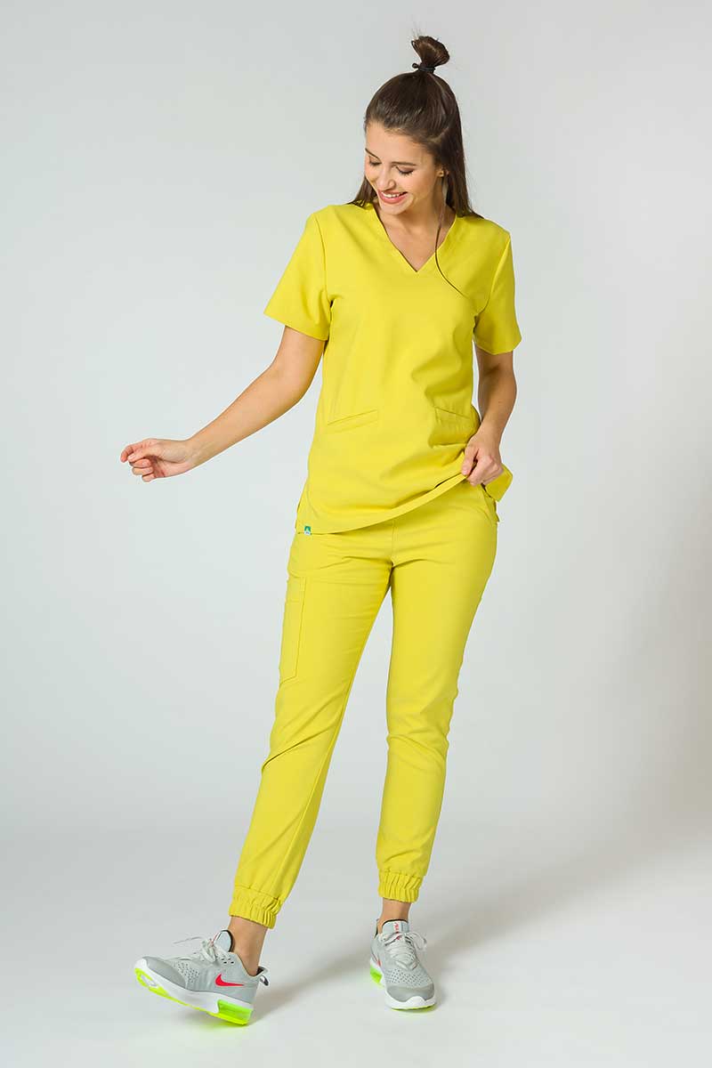 Dámské kalhoty Sunrise Uniforms Premium Chill jogger žluté-2