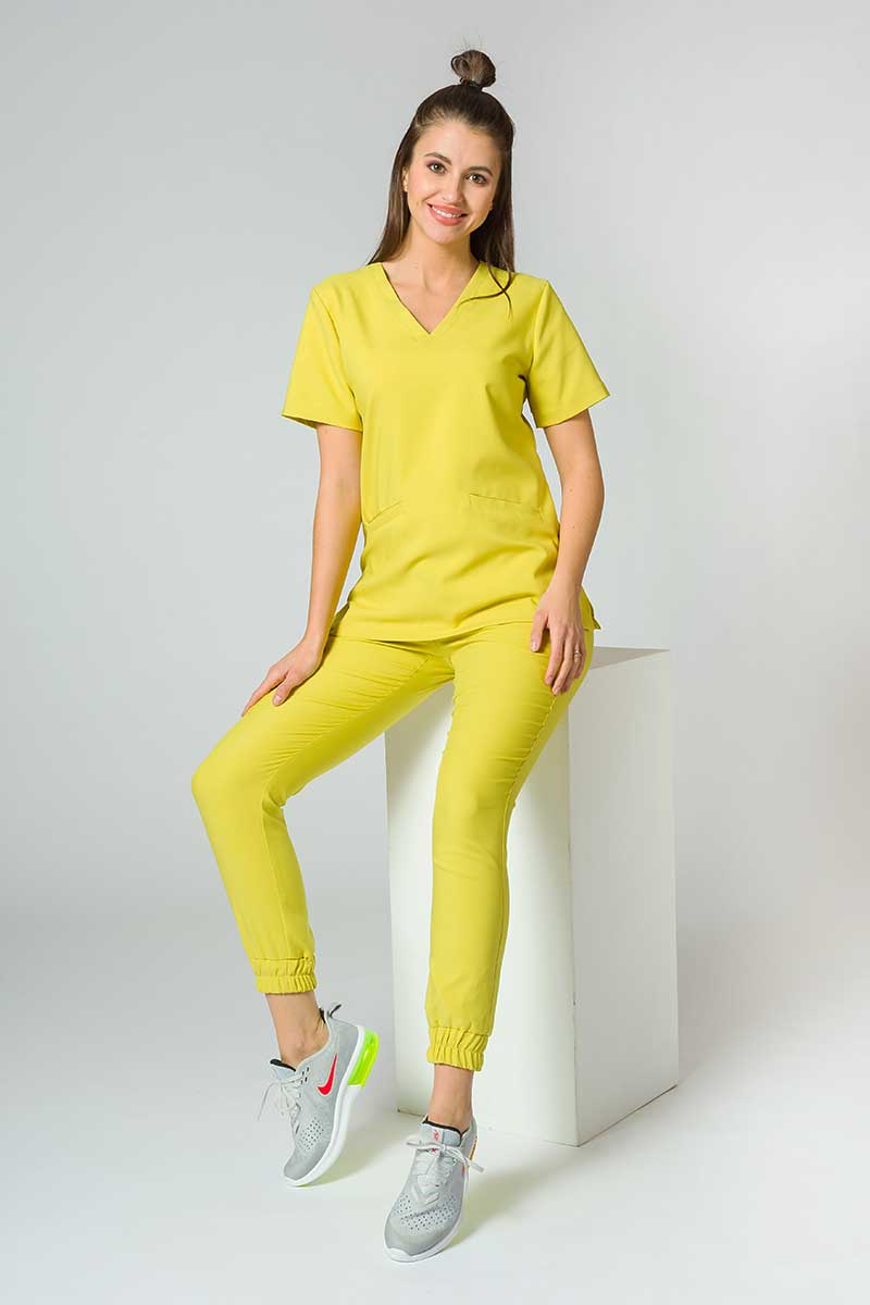 Dámské kalhoty Sunrise Uniforms Premium Chill jogger žluté-3