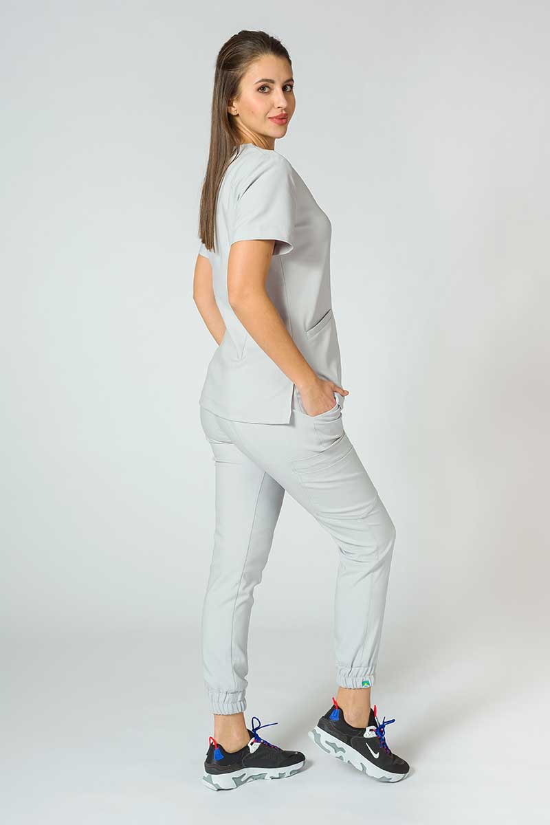 Dámské kalhoty Sunrise Uniforms Premium Chill jogger světle šedá-3