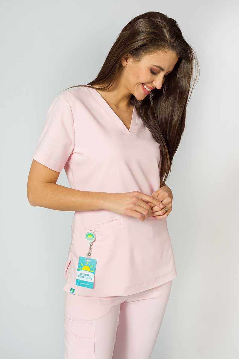 Lékařská souprava Sunrise Uniforms Premium (halena Joy, kalhoty Chill) pastelově růžové-7