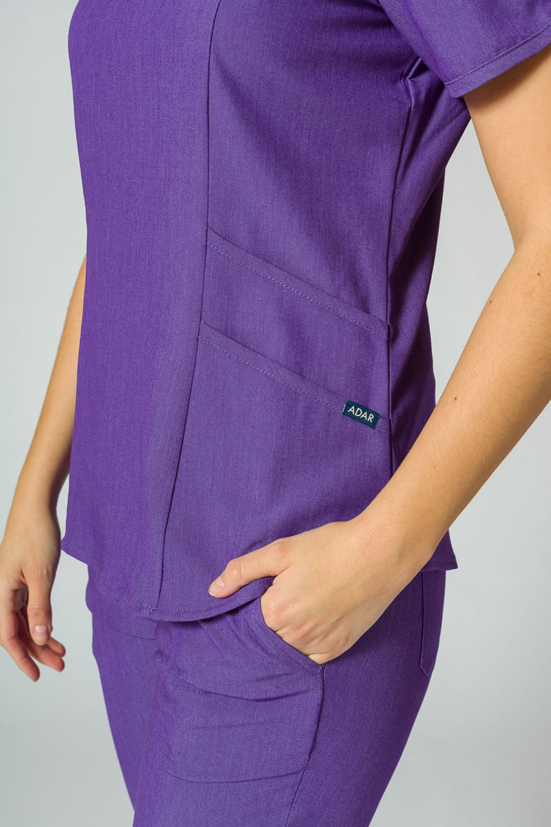Lékařská souprava Adar Uniforms Yoga fialová (s halenou Modern - elastic)-7