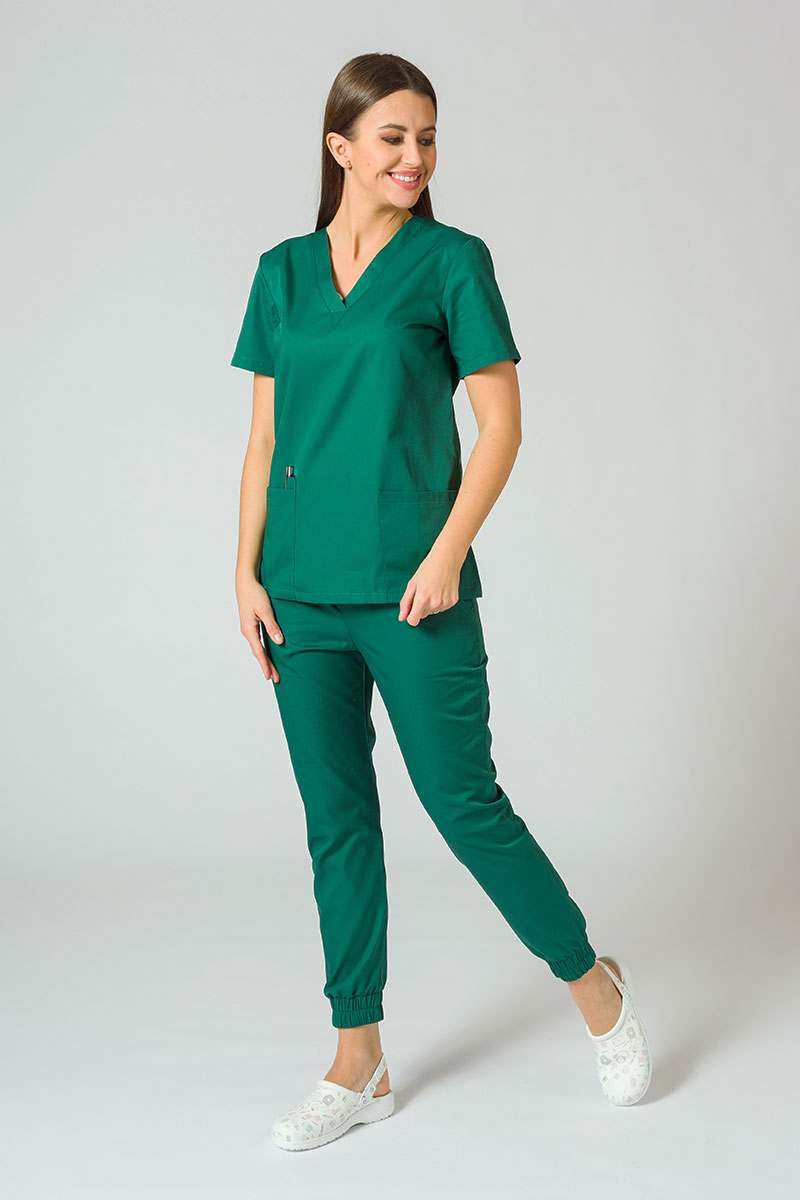 Lékařská souprava Sunrise Uniforms Basic Jogger tmavě zelená (s kalhotami Easy)-2
