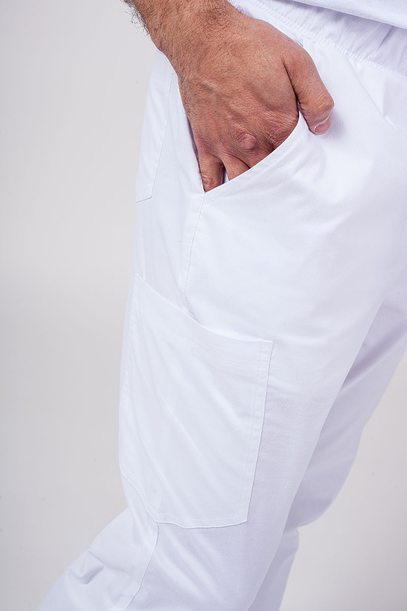 Pánská lékařská souprava Sunrise Uniforms Active (halena Flex, kalhoty Flow) bílá-9