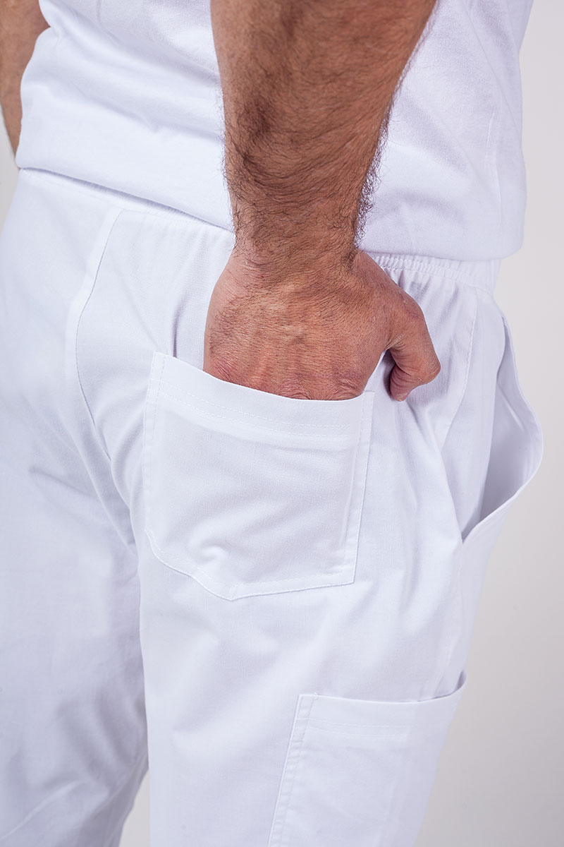 Pánská lékařská souprava Sunrise Uniforms Active (halena Flex, kalhoty Flow) bílá-10