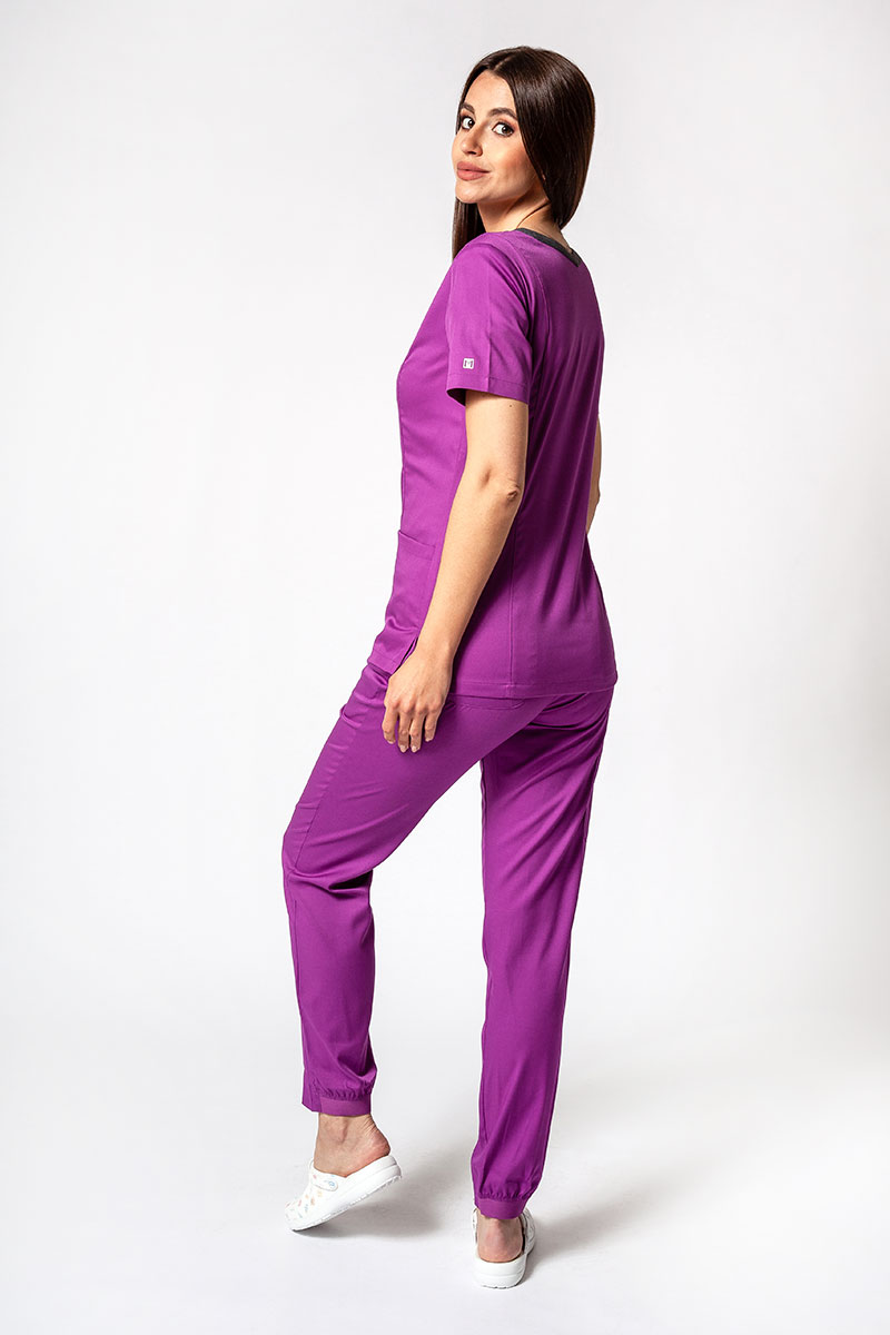 Dámské lékařské kalhoty Maevn Matrix Contrast semi-jogger fialové-6