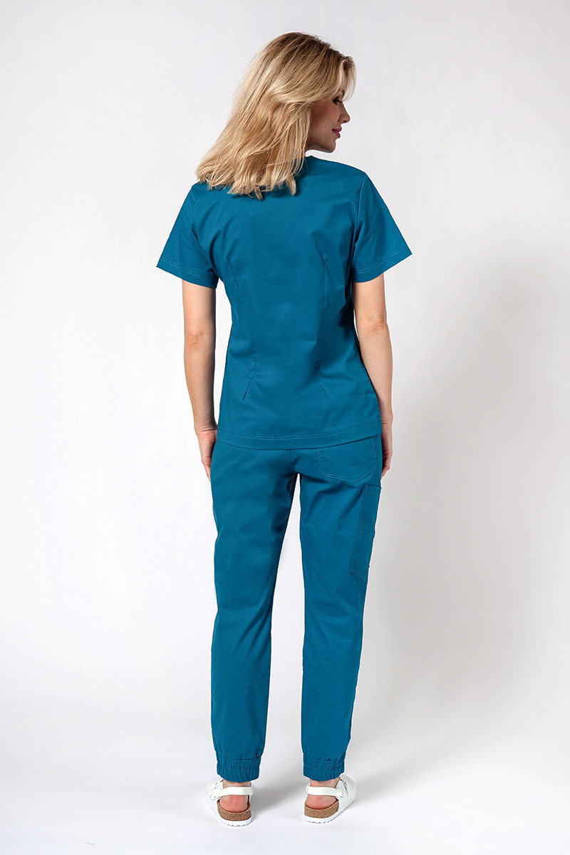 Dámska lékařská souprava Sunrise Uniforms Active III (halena Bloom, kalhoty Air) karaibsky modrá-1