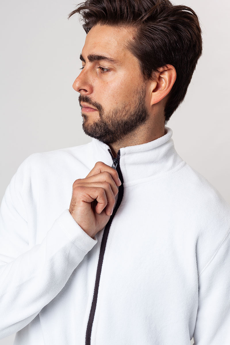 Pánská fleecová mikina Malfini Shift (GRS standard) bílá-5