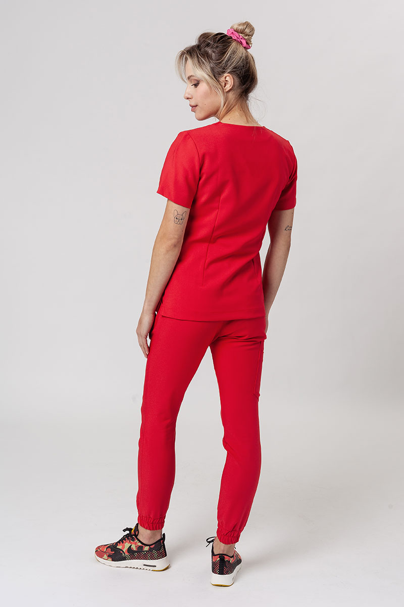 Lékařské kalhoty Sunrise Uniforms Premium Chill jogger červené-7