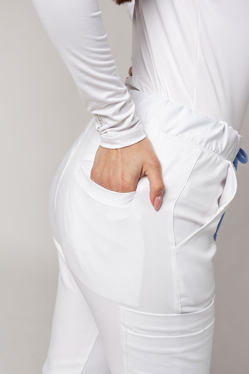 Lékařské kalhoty Sunrise Uniforms Premium Chill jogger bílé-4