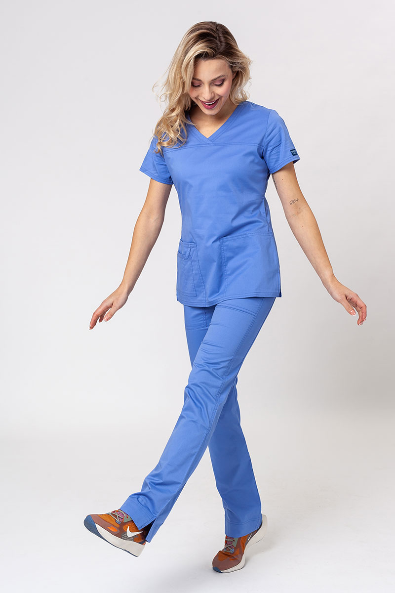 Lékařské dámské kalhoty Cherokee Core Stretch Mid Rise klasicky modré-4