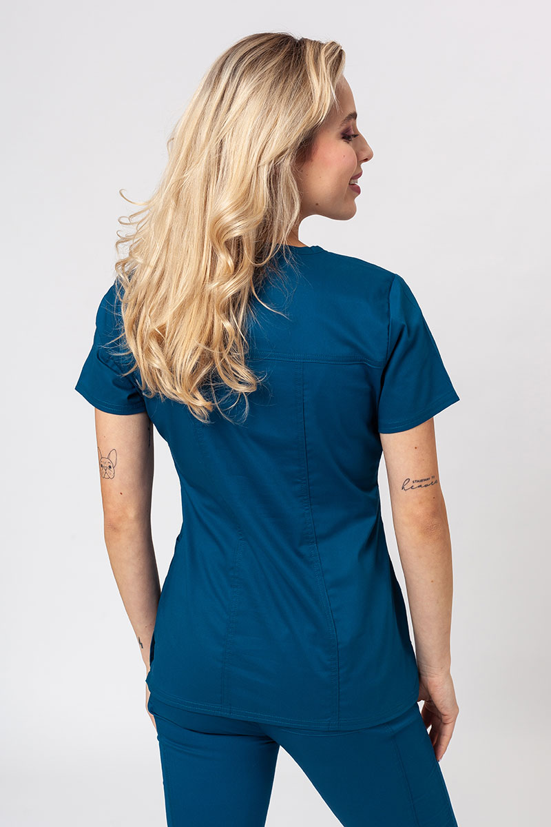 Lékařská dámská souprava Cherokee Core Stretch (halena Core, kalhoty Mid Rise) karaibsky modrá-3