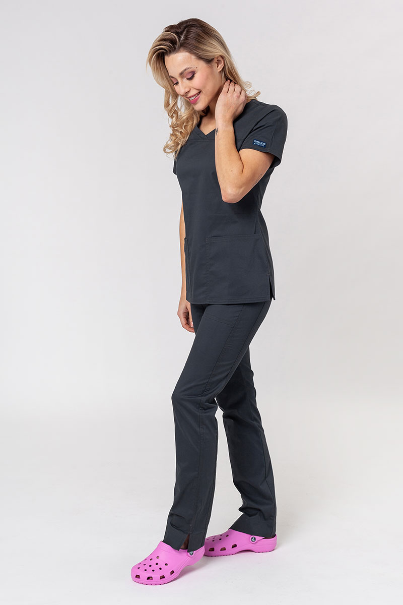 Lékařské dámské kalhoty Cherokee Core Stretch Mid Rise šedé-6