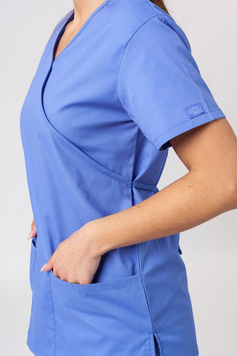Lékařská dámská souprava Dickies EDS Signature Wrap (halena Mock, kalhoty Pull-on) klasicky modrá-4