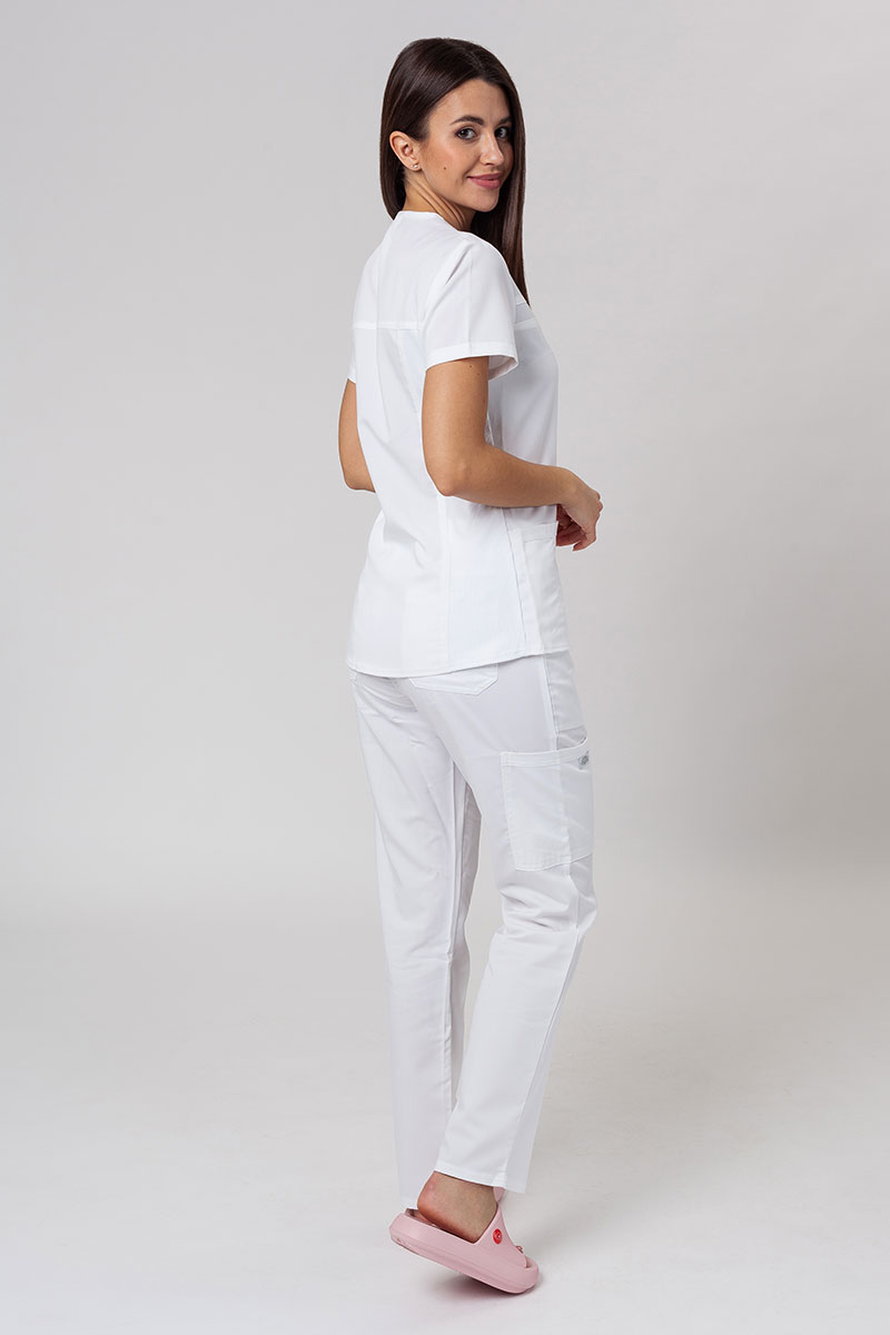 Lékařská dámská souprava Dickies Balance (bluza V-neck, spodnie Mid Rise) bílá-1