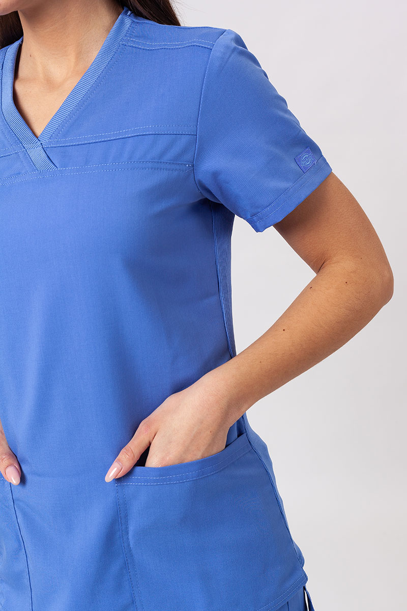 Lékařská dámská souprava Dickies Balance (bluza V-neck, spodnie Mid Rise) klasicky modrá-5
