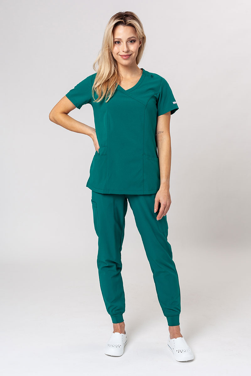 Lékařská dámská souprava Maevn Momentum (halena Asymetric, kalhoty jogger) zelená-2