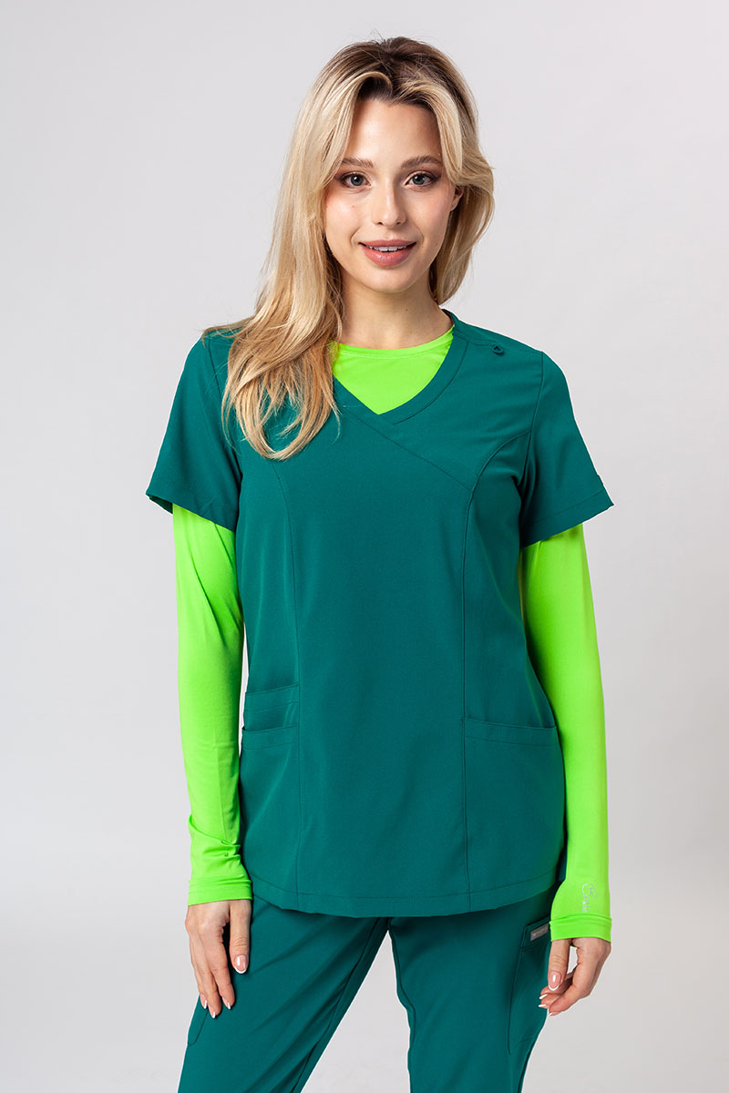 Lékařská dámská souprava Maevn Momentum (halena Asymetric, kalhoty jogger) zelená-4