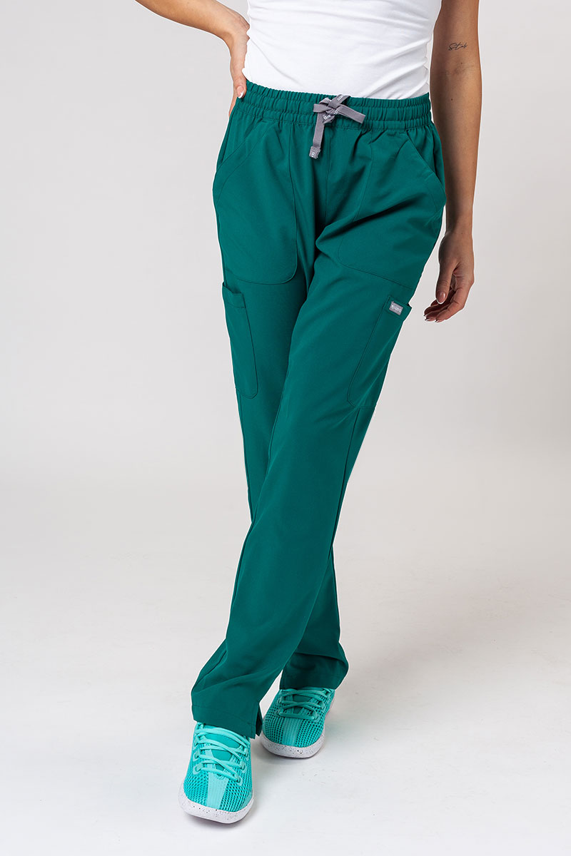 Lékařská dámská souprava Maevn Momentum (halena Double V–neck, kalhoty 6-pocket) zelená-8