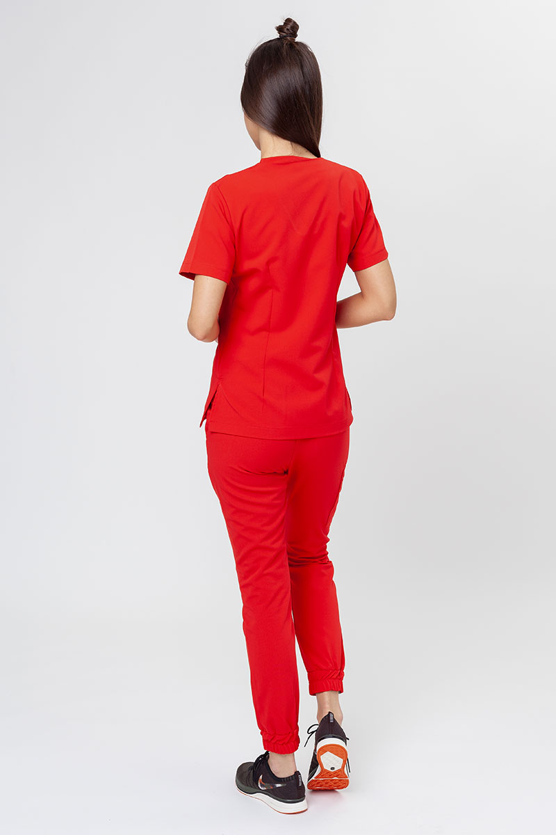 Lékařské kalhoty Sunrise Uniforms Premium Chill jogger šťavnatě červené-6
