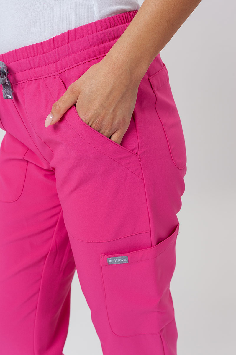 Lékařské dámské kalhoty Maevn Momentum 6-pocket růžové-3
