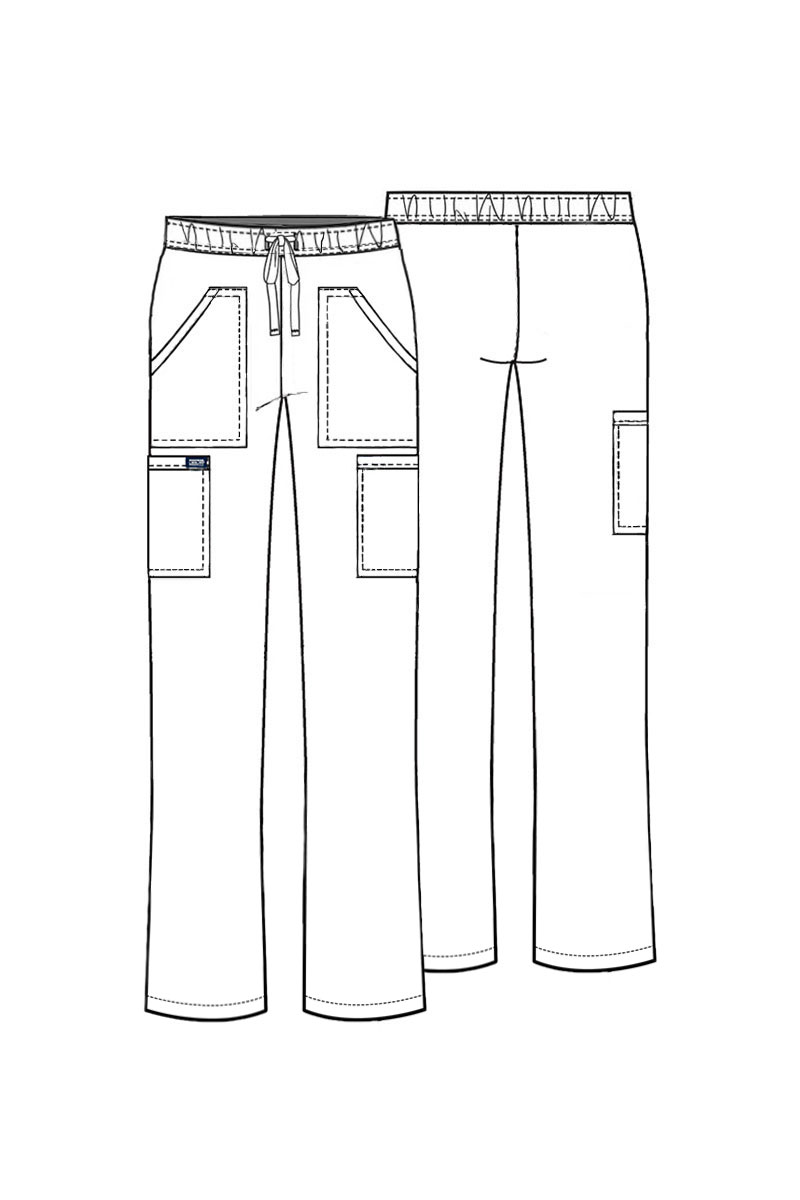 Dámské lékařské kalhoty Cherokee Ultra Cargo bílé-6