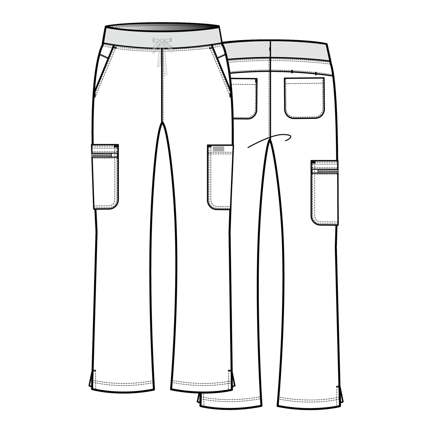 Dámská lékařská souprava Maevn Momentum (halenka Dolman, kalhoty Flare Leg) světle šedá-16