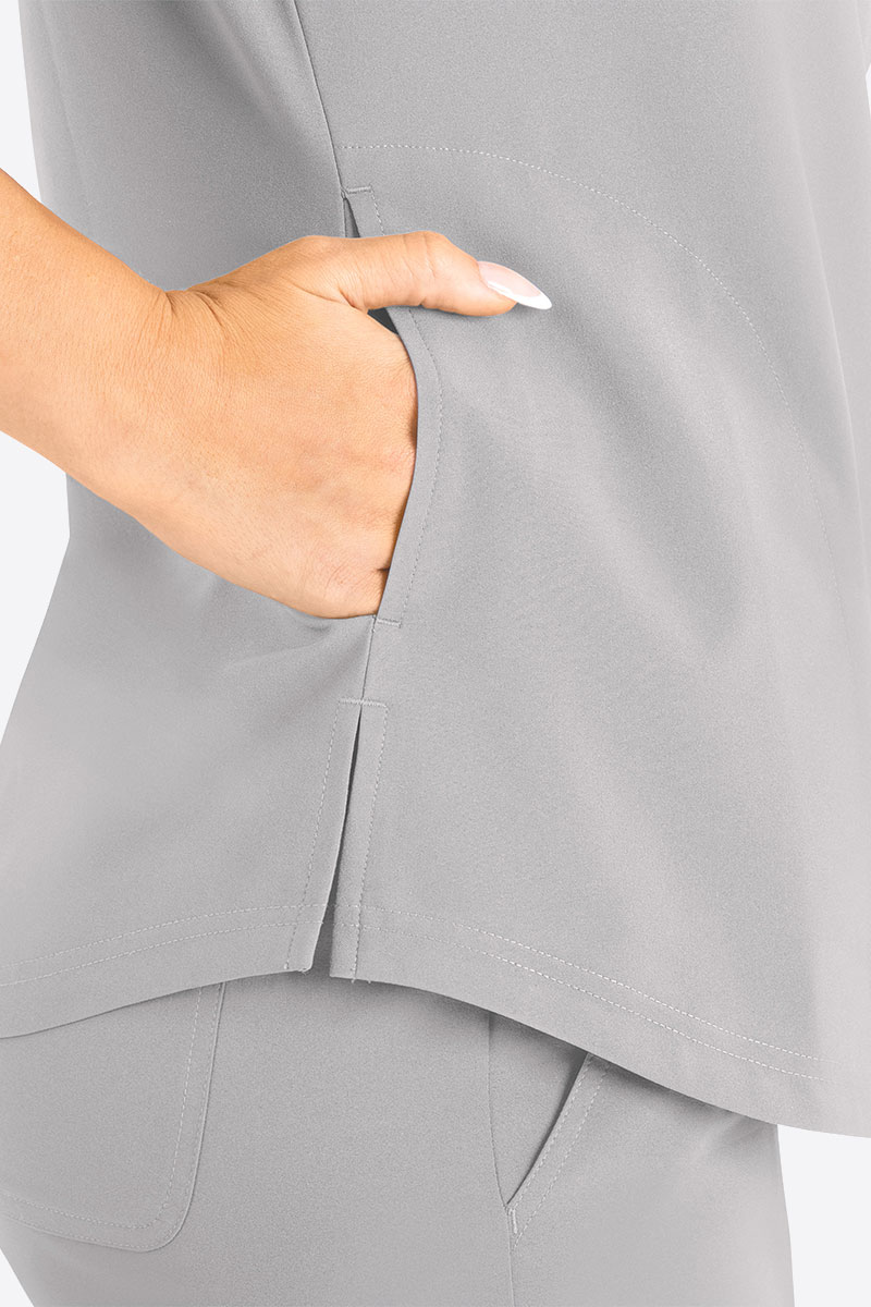 Dámská lékařská souprava Maevn Momentum Round světle šedá-5