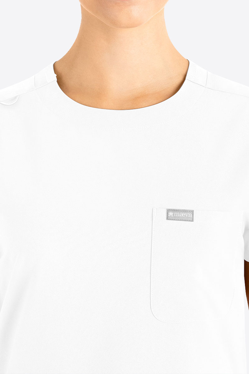 Dámská lékařská souprava Maevn Momentum Round bílá-2