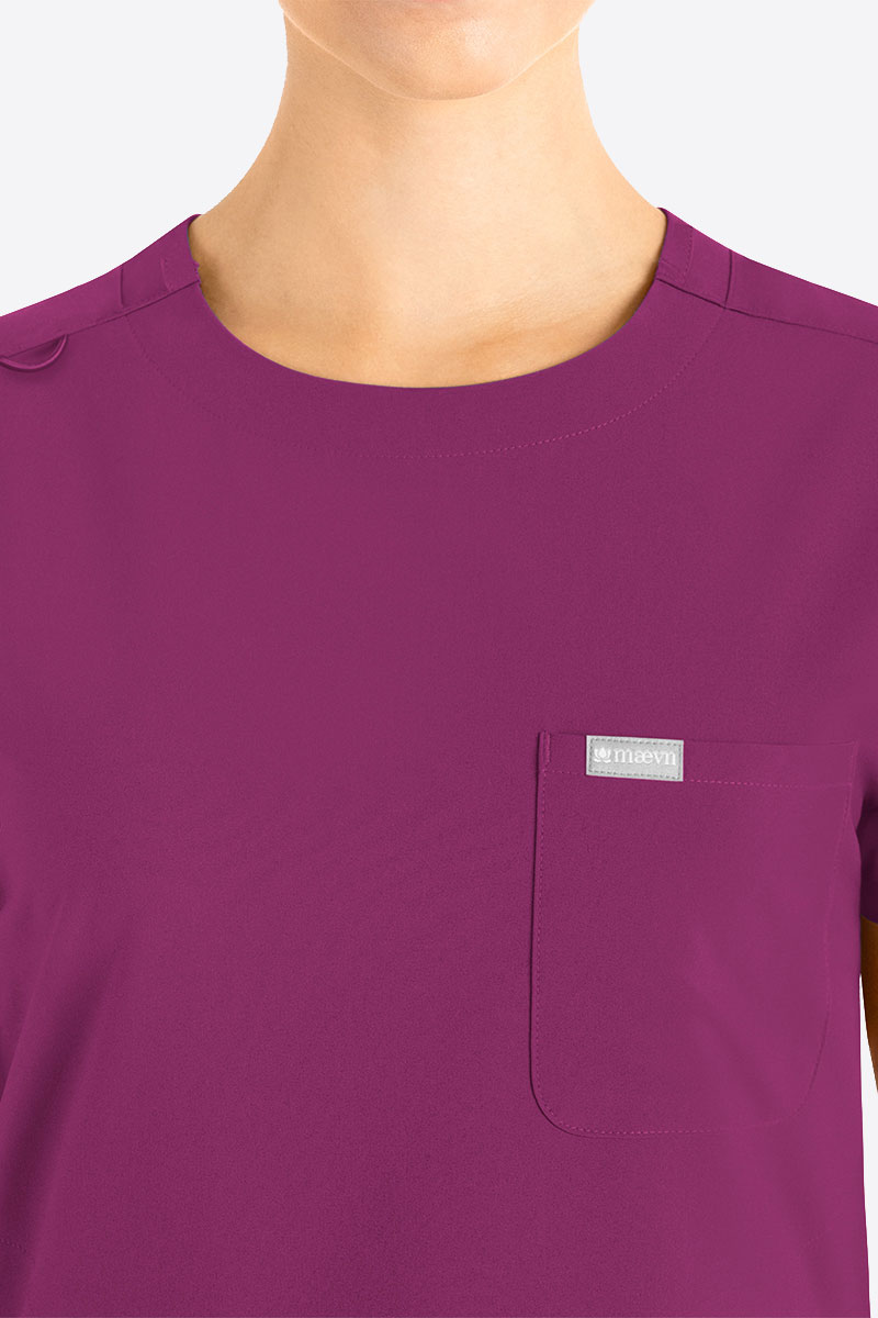 Dámská lékařská souprava Maevn Momentum Round třešňová-2