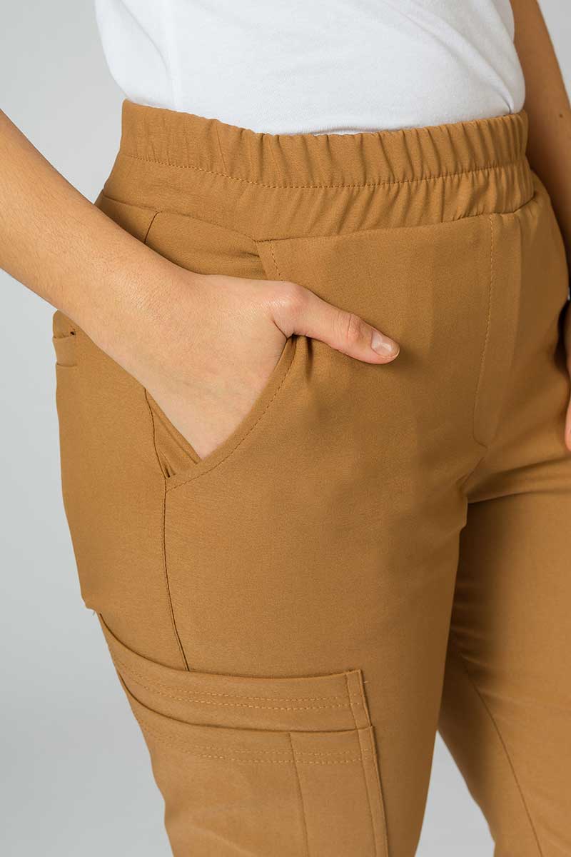 Dámské lékařské kalhoty Sunrise Uniforms Premium Chill jogger hnědé-4