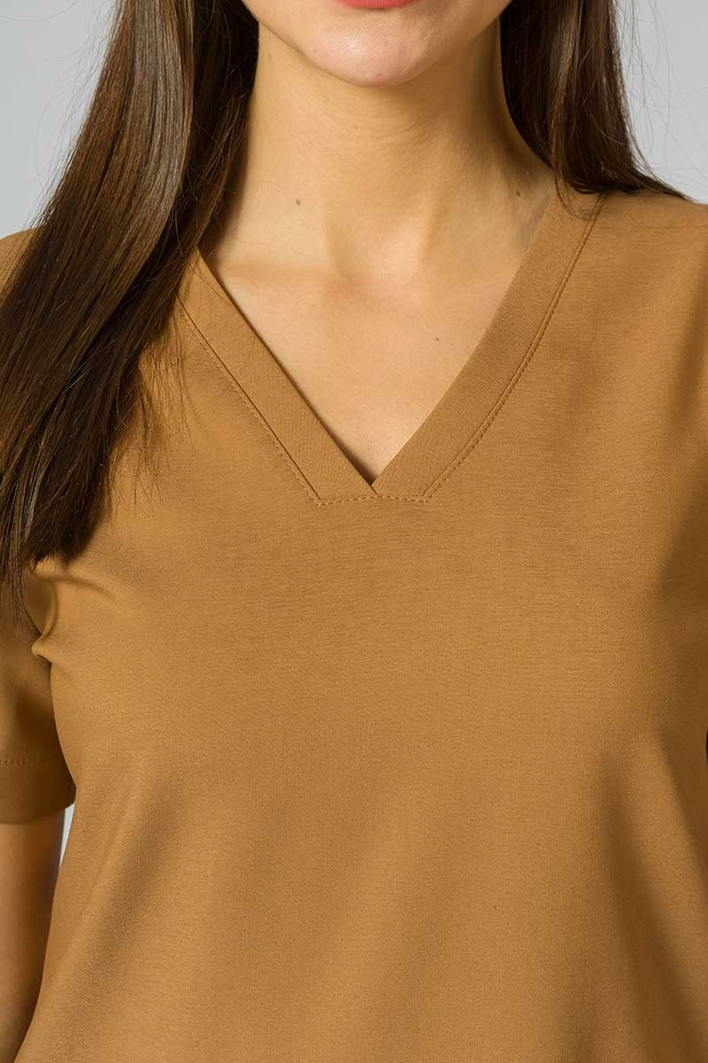 Lékařská halena Sunrise Uniforms Premium Joy hnědá-2