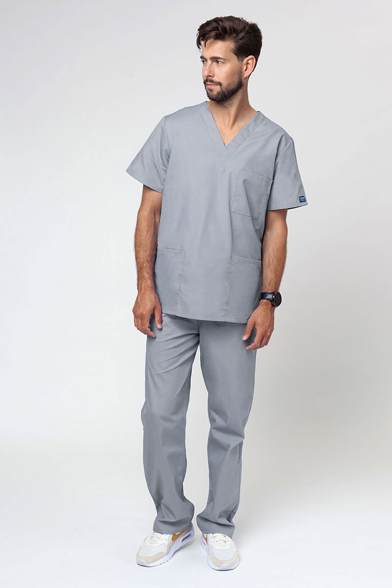 Pánská lékařská halena Cherokee Originals V-neck Top Men světlo šedá-5