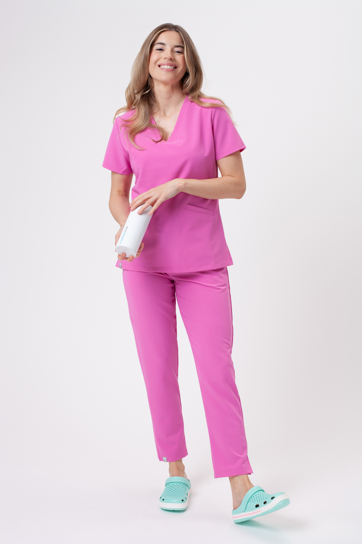 Dámské lékařské kalhoty Sunrise Uniforms Premium Pride růžové-5